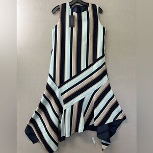 (NWT) Lafayette 148 New York Striped Midi Dress